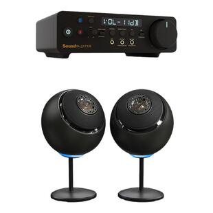 创新科技 发烧级声卡x5+同轴音箱pebble nova万元级音效喇叭家用