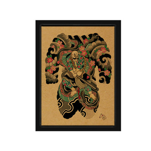 日式老传统壁画日料餐厅海报日本浮世绘人物装饰画刺青纹身店挂画