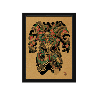 日式装饰画牛皮纸海报