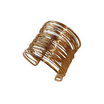 欧美镂空金属可调开口手镯女款