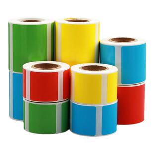 法申便携式彩色热敏纸50*30 20 60*40小卷不干胶贴纸透明标签纸合成纸适用佳博汉印德佟启锐璞趣条码打印机70