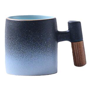 粗陶创意浓缩咖啡杯美式特浓杯专用带把高颜值陶瓷小容量杯子75ml