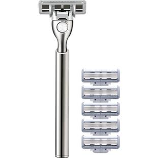 阿帕齐进口6层刀头剃须刀手动阿帕奇六层刀片男士手刮式刮胡刀片