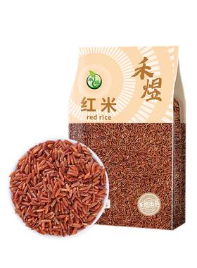 禾煜红米1000g 粗粮红糙米  米粒长 五谷杂粮