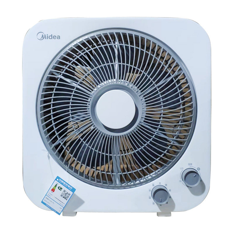 Midea/美的电风扇方角扇12寸鸿运风扇转页扇台式智能旋扭铜芯