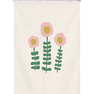 卧室梳妆台镜子遮挡帘卫生间洗漱台镜子浴室柜厕所滑轨洗手台帘