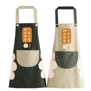 防水家用厨房做饭围裙创意新款时尚防油上班工作餐饮专用工作定制