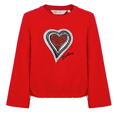 KD烫钻钉珠圆领卫衣宽松棉质混纺