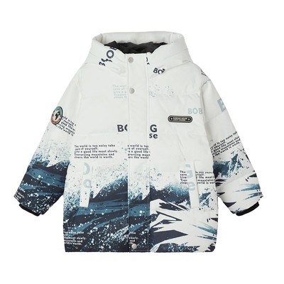 巴布豆童装男女中长款羽绒服儿童2025冬装新款滑雪服加厚极寒外套