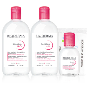 【仅75】贝德玛舒妍卸妆水共600ml+赠3件礼