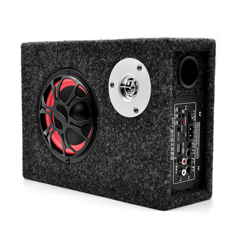 超薄方形车载重低音炮12v24v汽车音响大功率改装专用无线蓝牙音箱