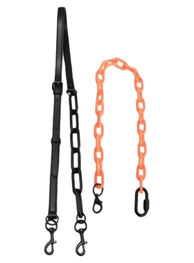 适用 keepall 25黑武士包包改造亚克力拼皮调节肩带橙色装饰链