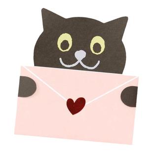 儿童迷你生日贺卡信封幼儿园卡通可爱动物明信片小卡片纸精致空白手写祝福留言卡六一儿童节情人节父亲节