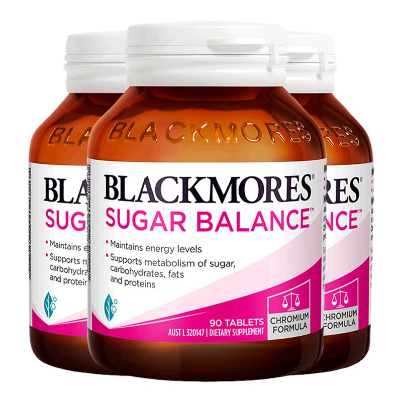 澳洲Blackmores澳佳宝血糖平衡片控糖进口铬元素片糖尿保健品*3瓶