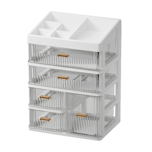 化妆品收纳盒桌面口红面膜刷抽屉分隔置物架梳妆台护肤品分层整理