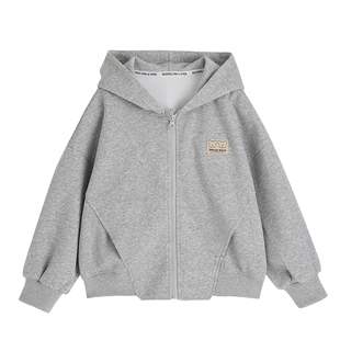 布丁哈鲁春装女童卫衣连帽外套2026春秋季新款洋气儿童休闲长袖春