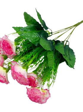 单支仿真花康乃馨装饰花小把花束