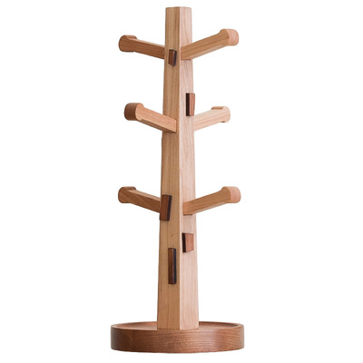 轻奢实木树形杯架挂架装饰摆件