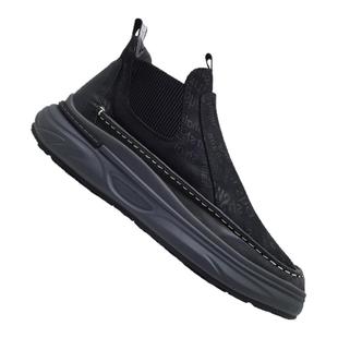 卓泊秋冬新款高帮皮鞋男冬季保暖切尔西靴子黑色厚底加绒马丁靴男