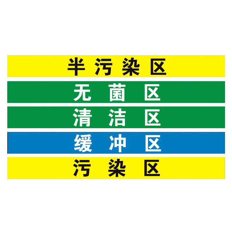 医院手术室地标 一米线地贴限制区非污染区小心地滑分区标识清洁区缓冲区医疗废物标识磨砂防滑地贴定制