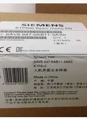 议价全新西门子6AV6647-0AB11-3AX0 KT600触摸屏6AV66470AB113AX0原装