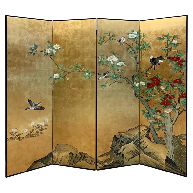 定制手绘中古日式中式屏风