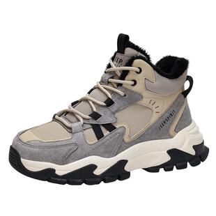 JEEPSPIRIT吉普棉鞋男2026新款冬季男鞋加绒保暖防滑户外鞋子男款