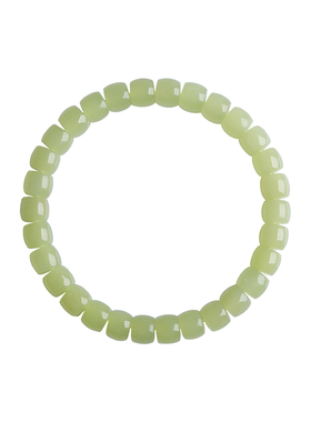 天然和田玉冰晴水女士素圈手链