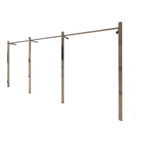 女装店挂衣架上墙现代简约不锈钢服装展示架落地式可拆装定制衣架