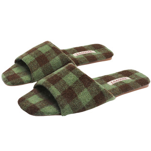 秋季新品棋盘格绒面轻奢高级感亲肤云感居家凉拖鞋女防滑牛筋底男