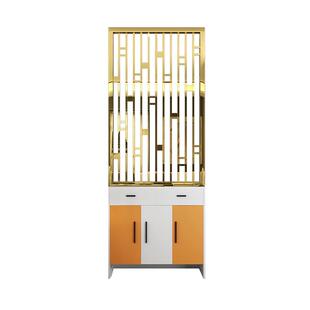 轻奢不锈钢客厅屏风隔断北欧玄关背景墙花格栅网红ins钛金属 定制