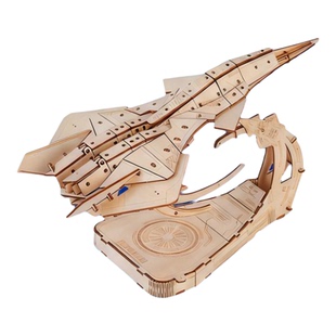 木制未来战机拼装模型未来战舰DIY木质立体拼图手工制作益智玩具