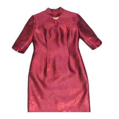 年轻高贵妈妈婚宴秋装礼服旗袍