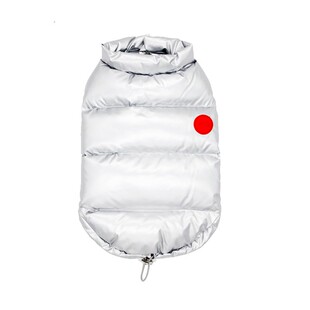 Sniff宠物狗狗猫咪秋冬装衣服亮银色休闲棉服背心中大小型犬衣服