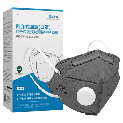 库铂KP95口罩带呼吸阀LA认证