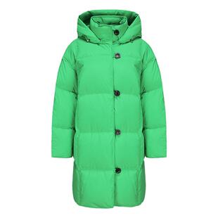 rainbow新款韩版中长款直筒保暖百搭纯色羽绒服RM31DJ001A