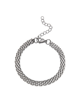 围城钛钢手链不掉色银色男简约复古百搭链条潮款性冷淡风情侣手串
