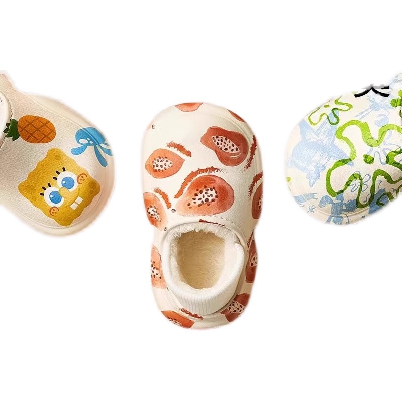 儿童棉拖鞋秋冬季男童女童宝宝室内居家防水防滑小孩冬天保暖棉鞋