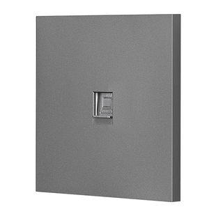 86型肤感纤薄奶油风直通网线面板水晶头直插对接电脑网络插座网口