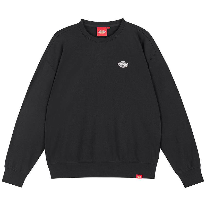 Dickies帝酷适26春秋新款经典小logo徽章圆领卫衣毛圈布内里男女J