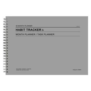 『言本文具』B5习惯打卡本 1196简约线圈本 月计划，打卡