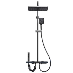 正品淋浴花洒套装数显恒温全铜家用卫浴室卫生间淋雨增压沐浴喷头