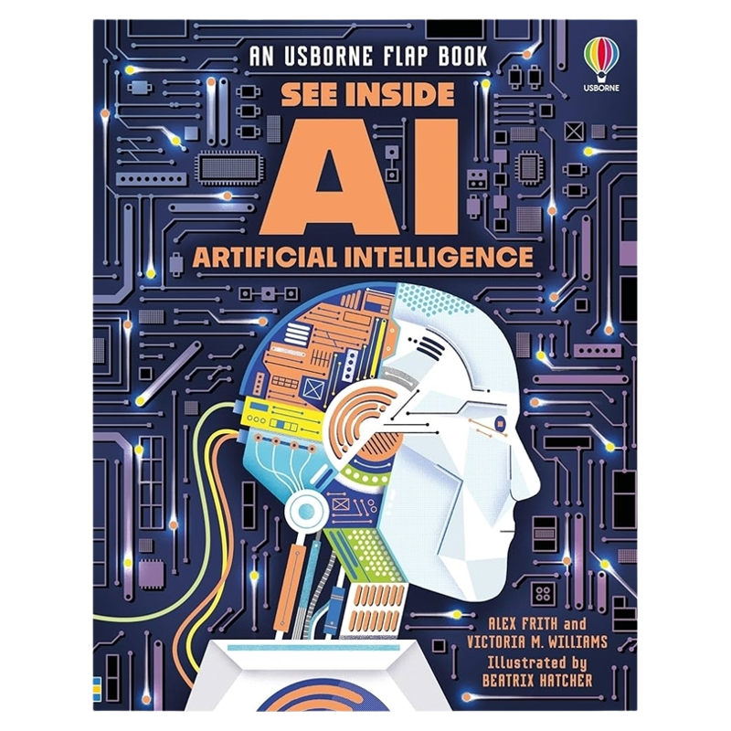 尤斯伯恩看里面揭秘系列 AI See Inside AI 英文原版 儿童科普纸板书 自然科学知识绘本 进口儿童读物 7岁以上