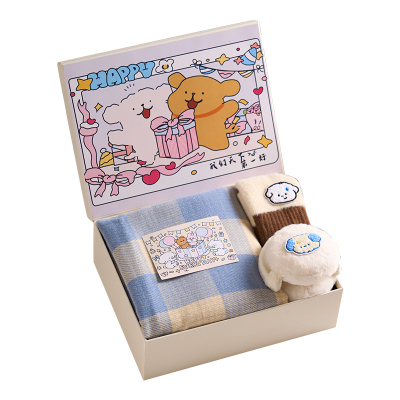 围巾礼盒入冬四件套礼物