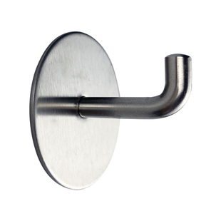 免打孔强力粘胶挂钩304不锈钢黑色免钉厨房卫生间丁字钩衣帽挂勾