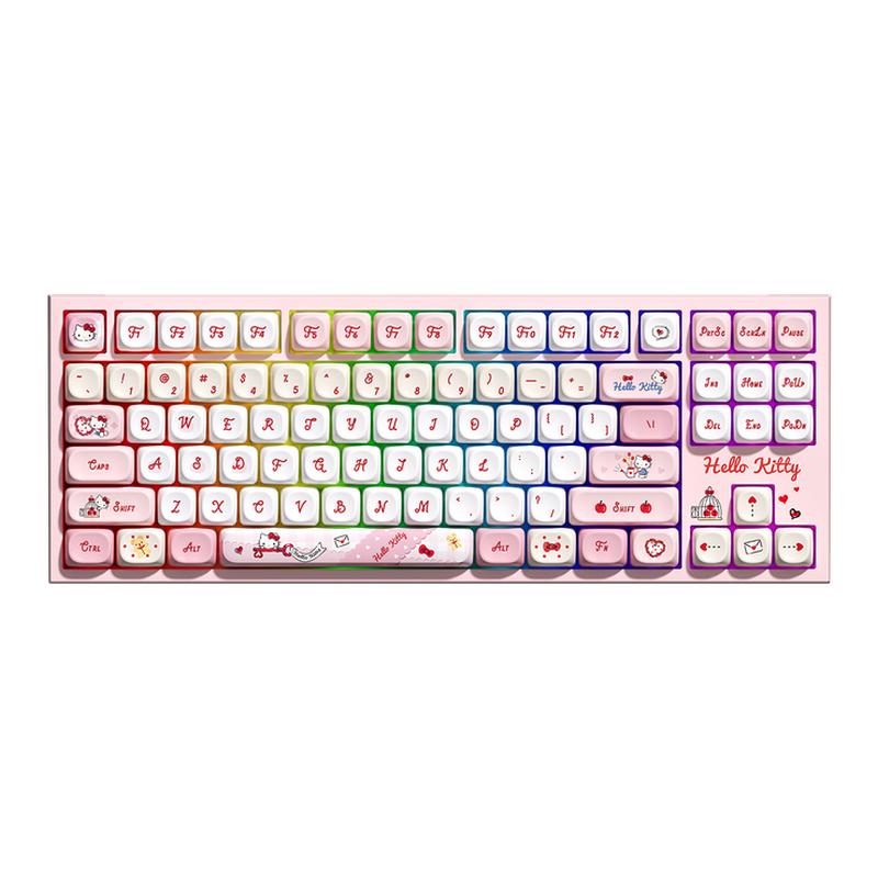 AKKO 5087 V5 HelloKitty 联名机械键盘可爱粉色系游戏办公键盘