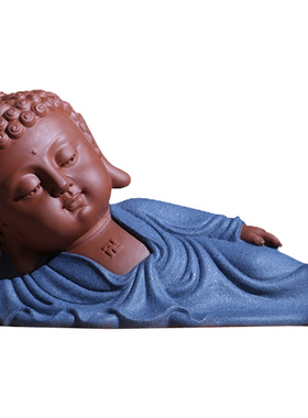 紫砂陶瓷人物手工制作禅意风佛像