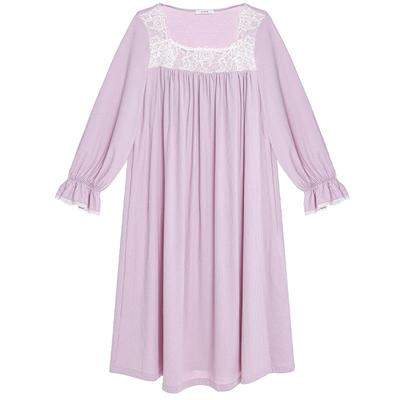 爱慕24秋冬睡美人睡衣女长袖带胸垫舒适莫代尔秋冬家居服睡裙