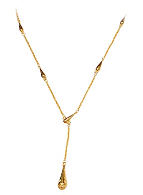 轻奢法式中古微镶锆石水滴项链