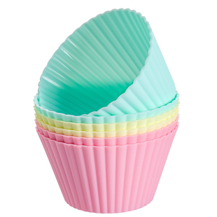 英国酷易 大号圆形铂金硅胶马芬杯烤箱用麦芬模具蛋糕烘焙工具